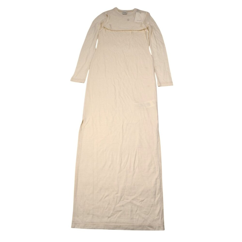 Nanushka Linora Wool Jersey Dress in Creme